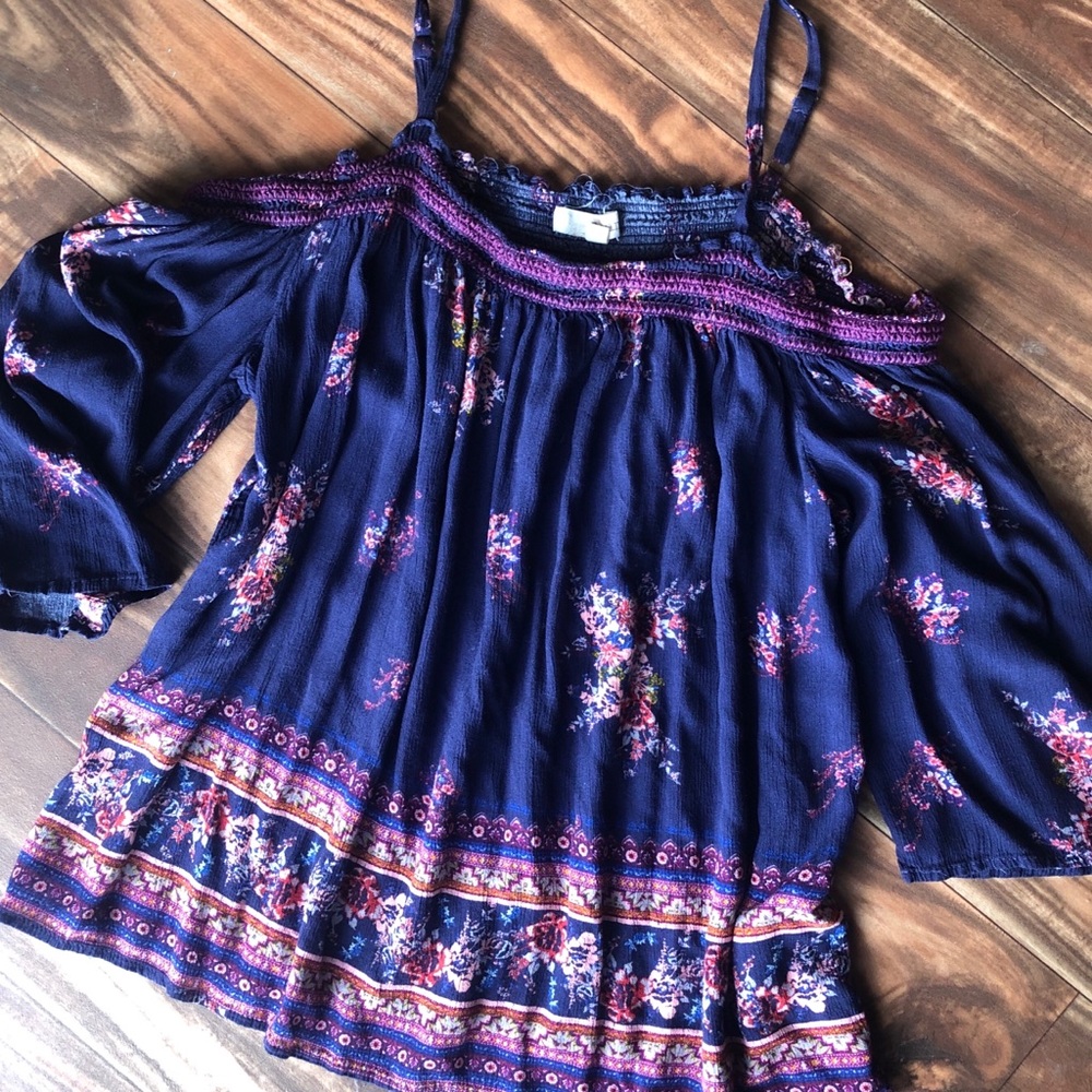 Boho cold Shoulder Top